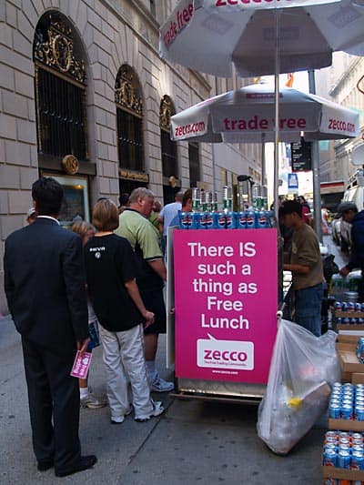 Zecco experiential on Wall Street